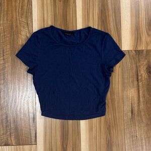 SHEIN Dark Blue Crop Top
